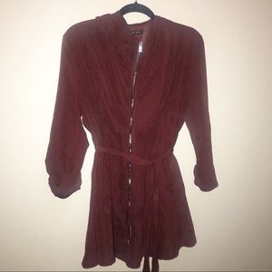 Burgundy dress coat